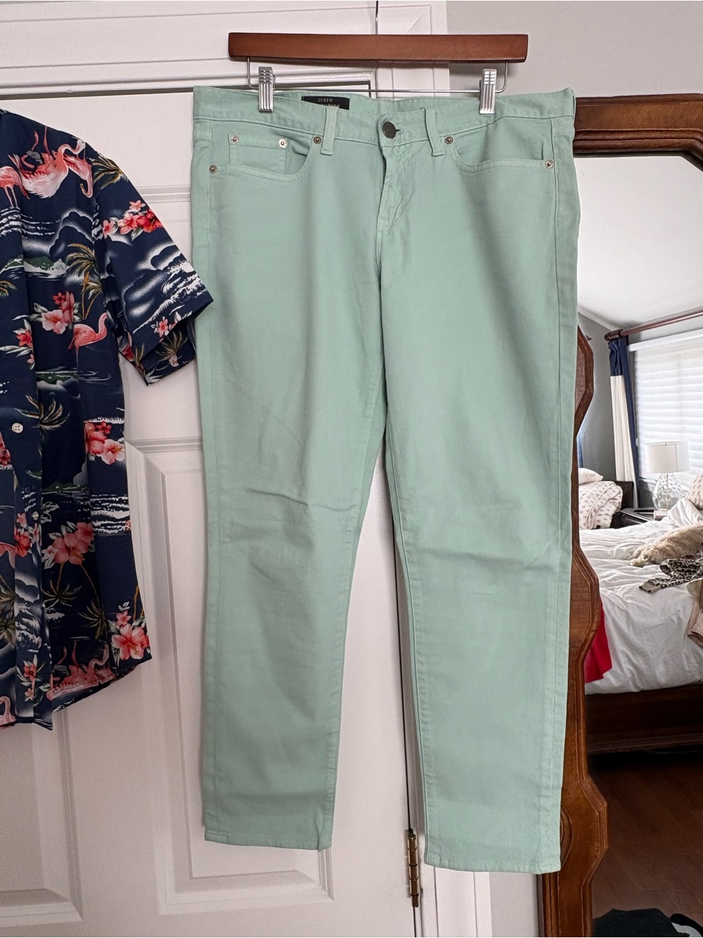 J. Crew Skinny Pants in Mint Green